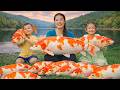 30-day Fishing Trip, Trapping Giant Fish To Sell At The Market - Making Fried Fish For My Children