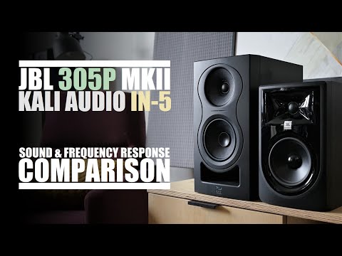 Kali Audio IN-5  vs  JBL 305P MKII  ||  Sound & Frequency Response Comparison