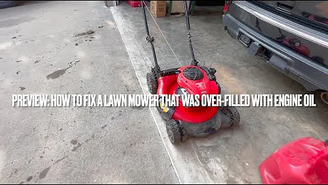 Fix a Lawn Mower that was Over-Filled with Engine Oil (How to Mower Repair) Smokes! | Easy Solution
