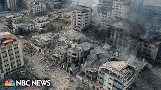 Drone video shows scale of Israeli airstrikes on Gaza