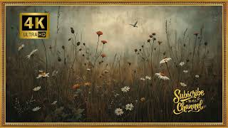 Vintage Wildflower Oil Painting in 4K | No Sound, No Talking  #frametvart screenshot 3