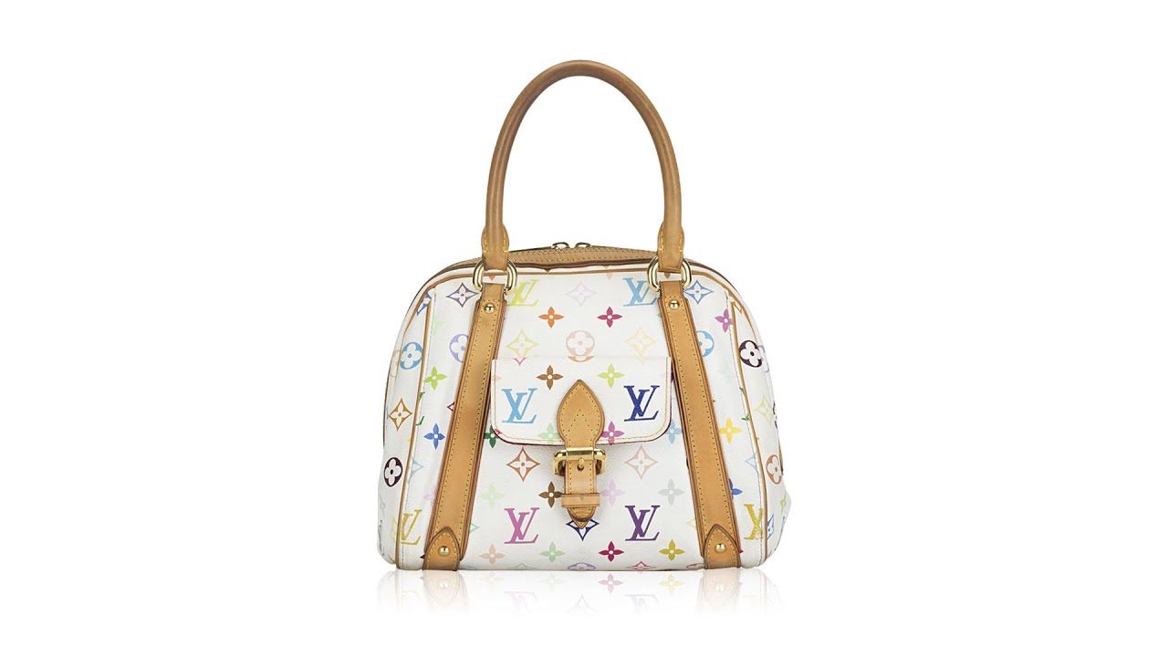 LOUIS VUITTON Priscilla White Multicolor Monogram HandBag M40096 LV 【S –  SONOBE KE