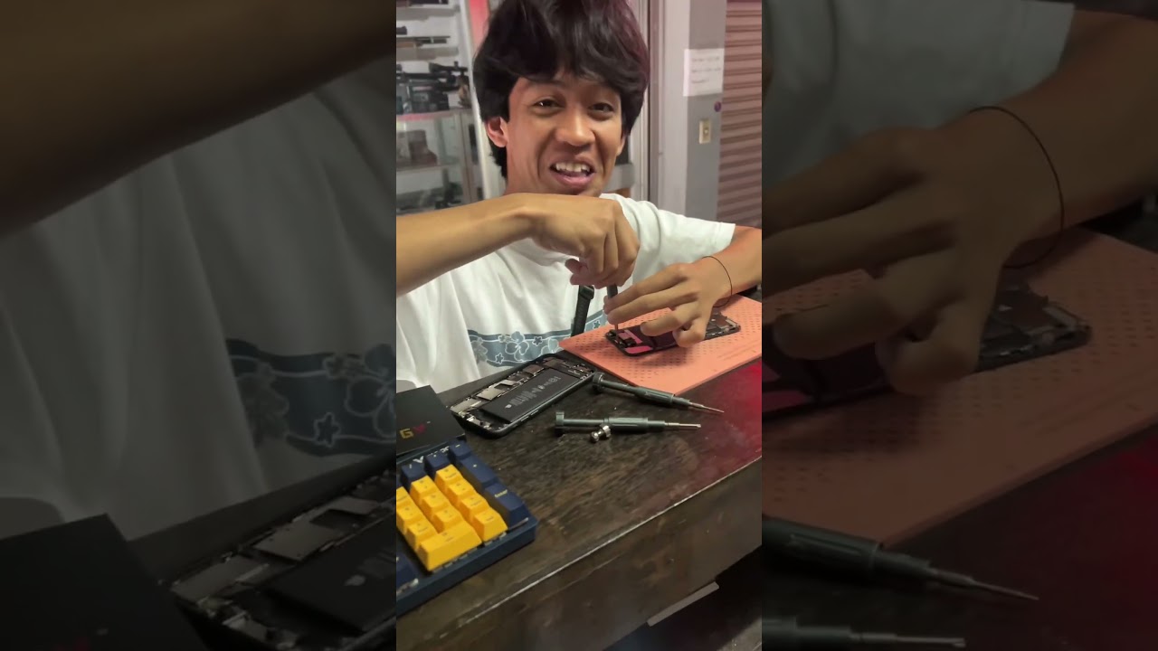 My costumer, barrow my tools, self disassembly and fix iphone 11 #iphonesolution #smartphone #diy