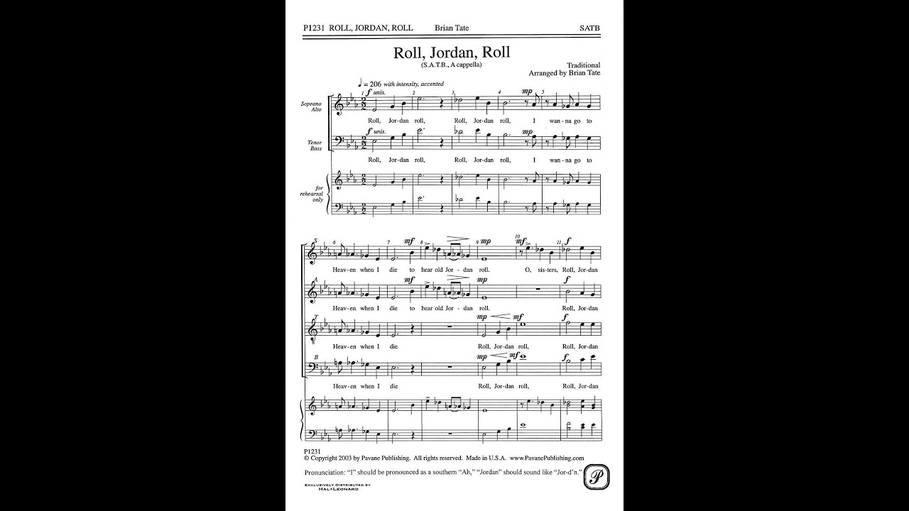 Roll, Jordan, Roll (SATB)—arr. Brian Tate