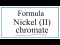 Nickel 2 Chromate Concepts
