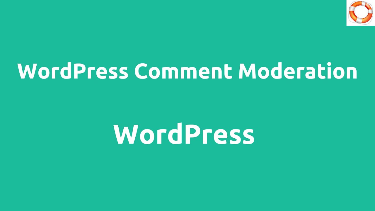 Settings For WordPress Comment Moderation - YouTube