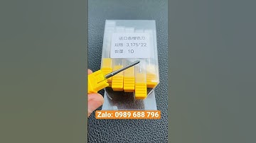 Mũi CNC 2 me thẳng 3.175x22mm cắt quảng cáo, cắt mica fomex, mdf, alu, vật liệu cnc Zalo 0989688796