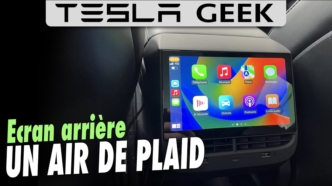 Ecran arrière : donnez un air de PLAID à sa Tesla Model 3 ou Y avec EVBASE  