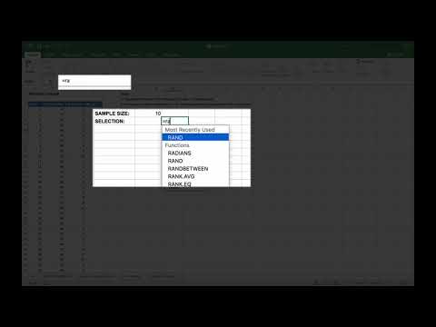 Generating Random Block Samples in Excel