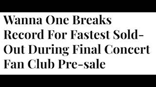 Wanna one breaks record for fastest sold out during final concert club pre-sale