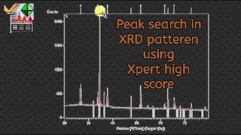 Peaks search in XRD diffraction pattern using Xpert highscore software