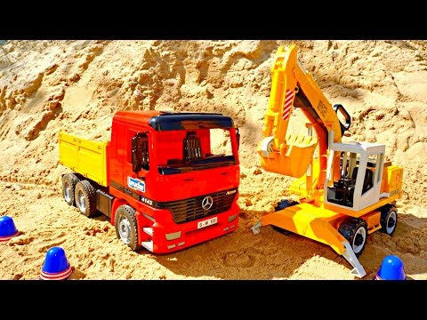 Working Machines TOYS FOR KIDS! Toy Truck Videos For Kids Games! Excavator For Children Videos