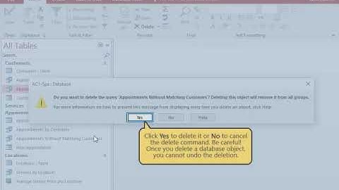 Access Chapter 1 Deleting and Renaming Database Objects in ms access 2016