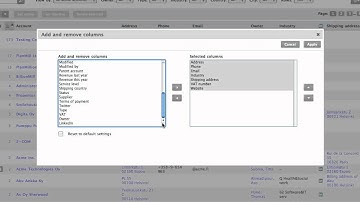 How to add and remove columns or filters from the list view in PlanMill