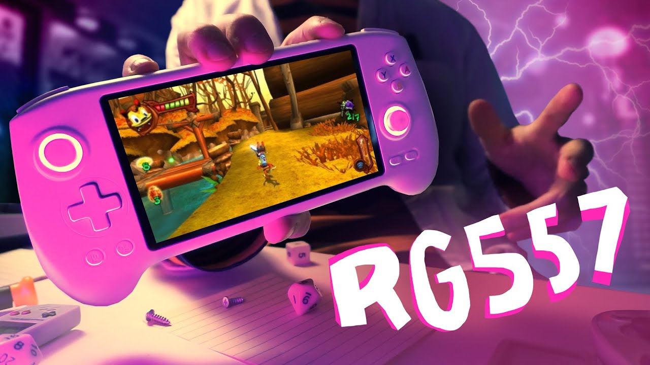 ANBERNIC RG557 クリアパープル anbernic-rg557-game-console-