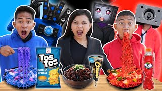 PILIH KARAKTER TV WOMAN, TITAN SPEAKERMAN BIRU DAN RADIOMAN SESUAI MAKANAN 1 WARNA!😱 | Mikael TubeHD