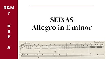 Seixas: Allegro in E Minor (RCM Level 7 Repertoire List A) - audio and sheet music