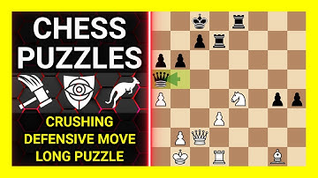 Chess Puzzles to Practice. Themes: Crushing, Defensive move, Long puzzle. Learn Chess