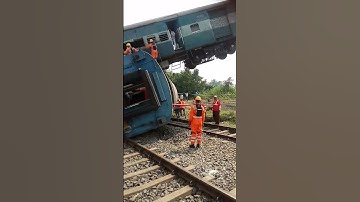 During drill of Train accident rescue 111+M view