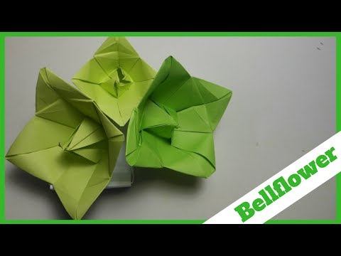 How to make Paper Origami Bellflower Campanula | DIY Paper Bellflowers | Easy origami flower