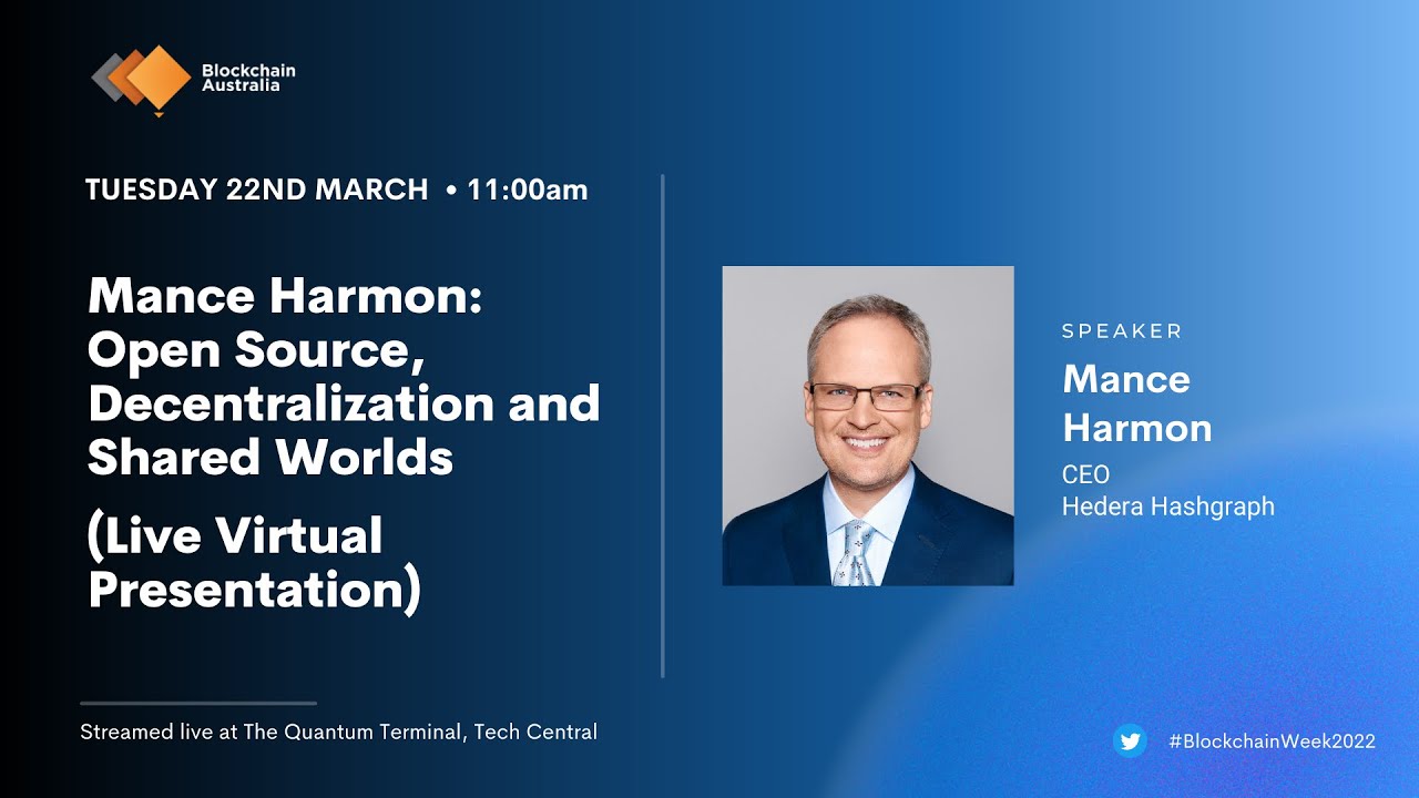 Mance Harmon: Open Source, Decentralization and Shared Worlds (Live Virtual  Presentation)