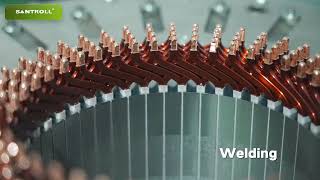 Hairpin Motor/Flat Wire Motor - Hairpin Welding Process | SANTROLL