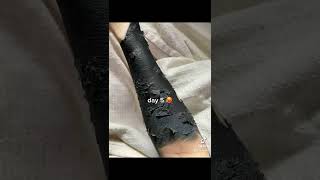 Healing on my blackout sleeve Video By reillysark #Shorts screenshot 2