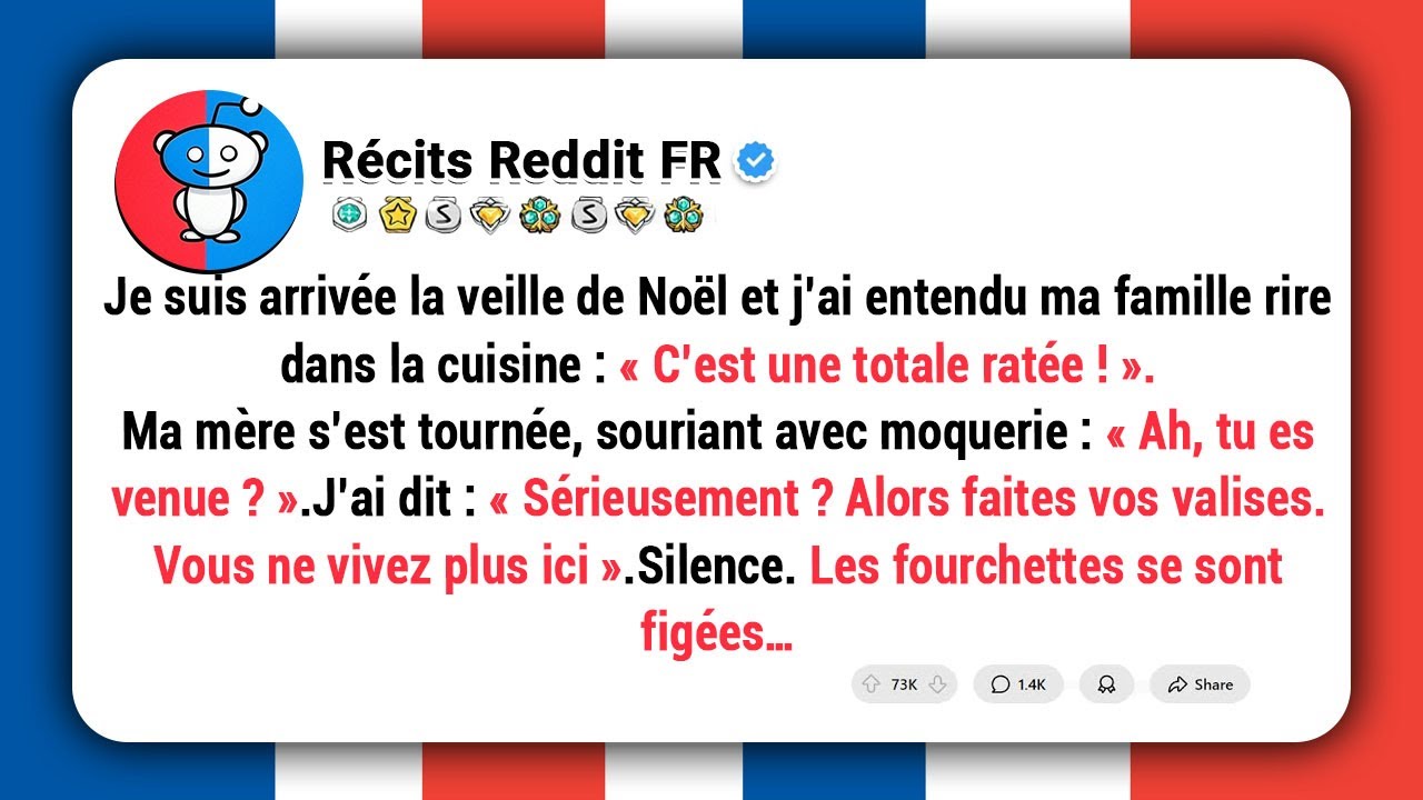 Je suis arrivée la veille de Noël et j’ai entendu ma famille rire dans la cuisine: «C’est une ratée!