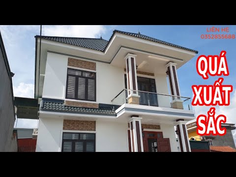 NHÀ ĐẸP mái nhật 2 tầng đang hoàn thiện đã đẹp mẫu 310