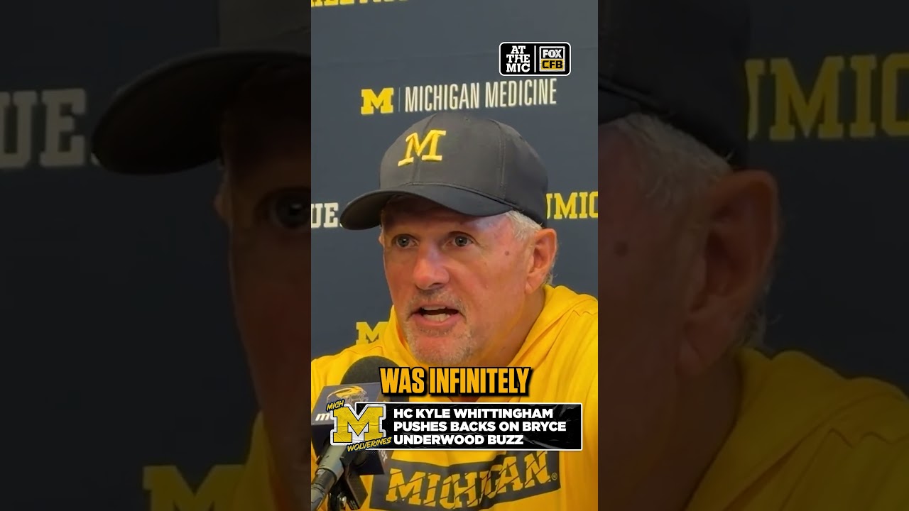 Michigan HC clears the air about the QB comments made earlier in the week 🎙️ #michigan #cfb