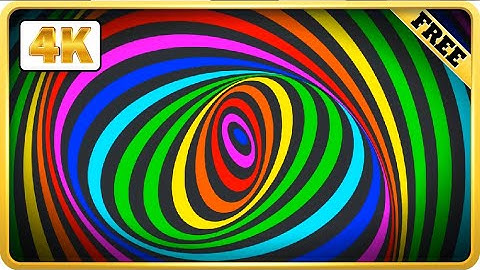 Colorful Rainbow Spiral Swirl Psychedelic Hypnotic Optical Illusion video loops 4K