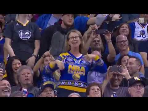 Warriors fan crazy show on Dance Cam - Golden State Warriors vs. Dallas Mavericks - 09/11/2016