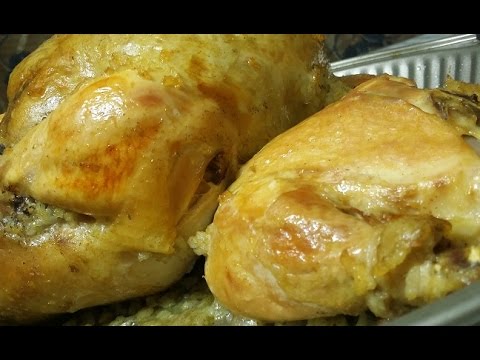Mediterranean Stuffed chicken -The Egyptian Way- الدجاج المحشي بالأرز على الطريقة المصرية
