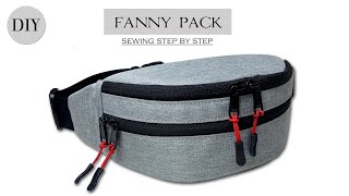 DIY Fanny Pack Tutorial (FREE Pattern PDF) | Waist Fanny Pack-Travel Bag | #DEEMARCY SEWING