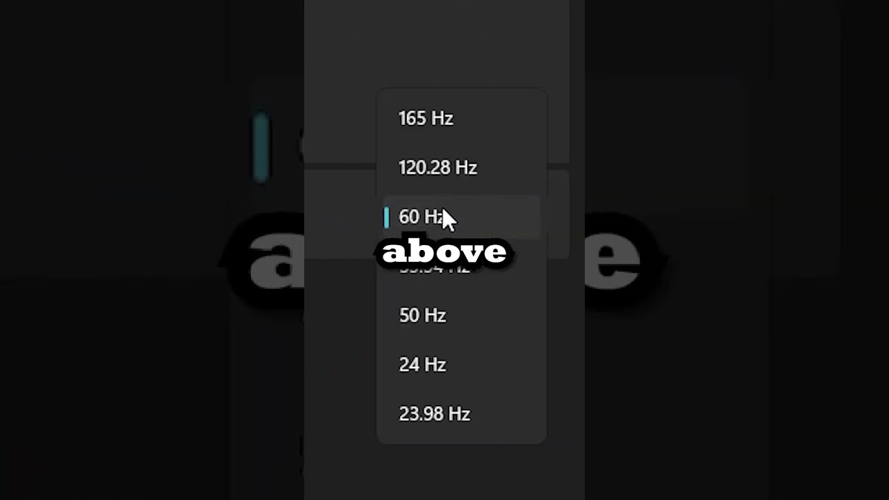 How to change monitor refresh rate!