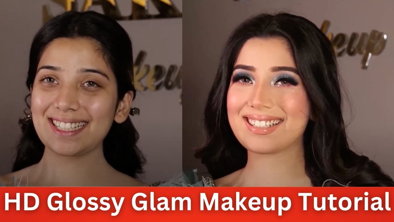 How to do GLOSSY HD Makeup in simple steps | Step by step Indian Party ...