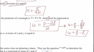 Unit 1 Lesson 12 Literal Equations