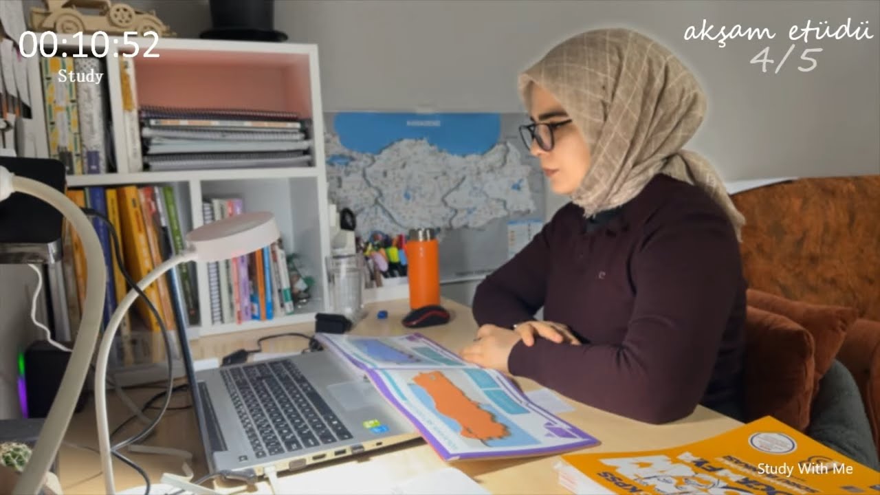 Birlikte Çalışalım: Derin Odak🤫| Study With Me •120' Ders / 30' Mola • 🔥Fireplace/Şömine Sesi 🔴CANLI