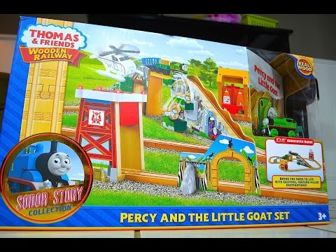 Thomas And Friends PERCY AND THE LITTLE GOAT SET - Wooden Railway Toy Train Review