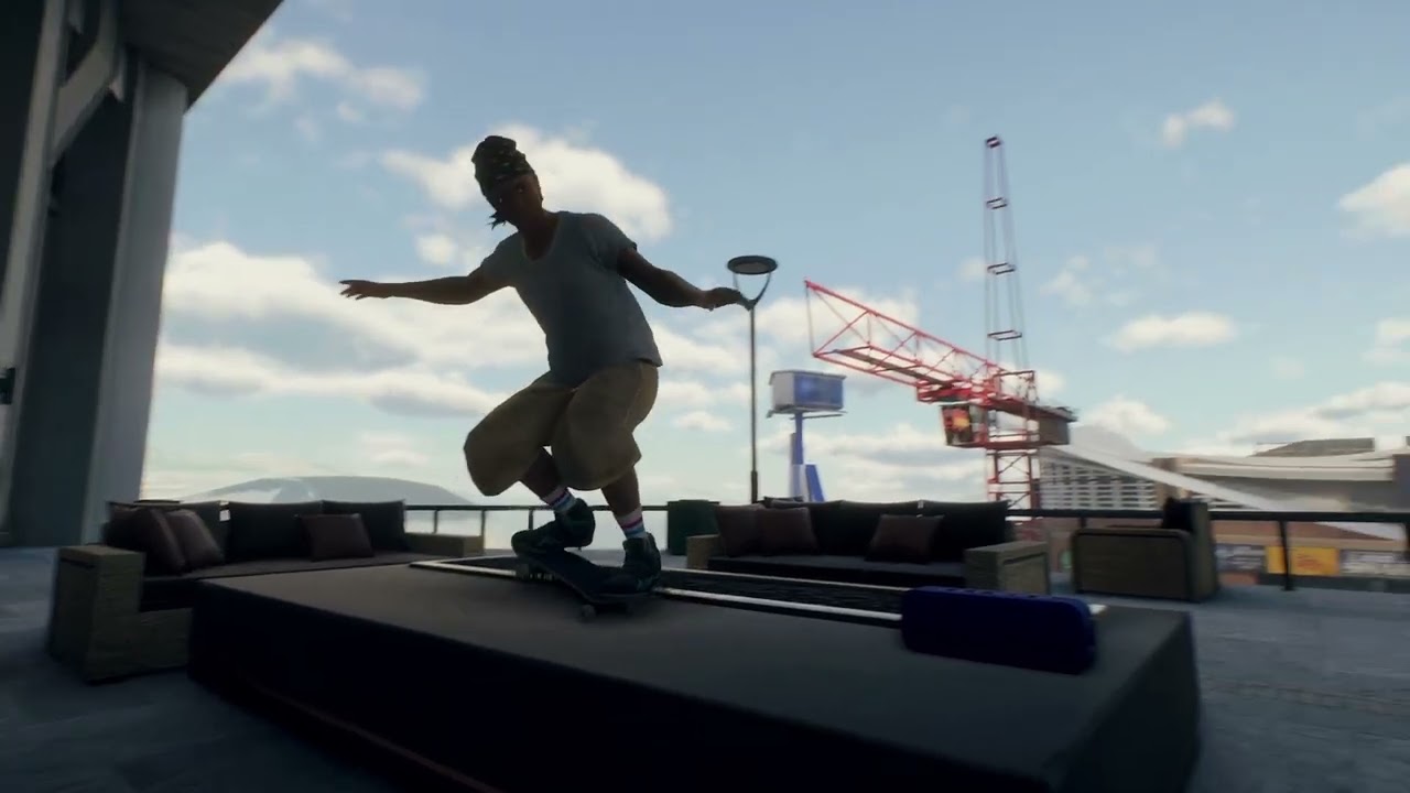 EA Skate - Switch Nose Manual on Coffee Table