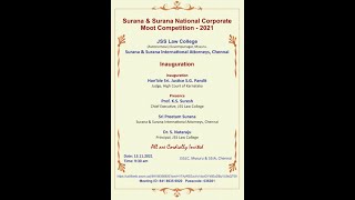 JSSLC - Surana & Surana National Corporate Law Moot Competition Inauguration