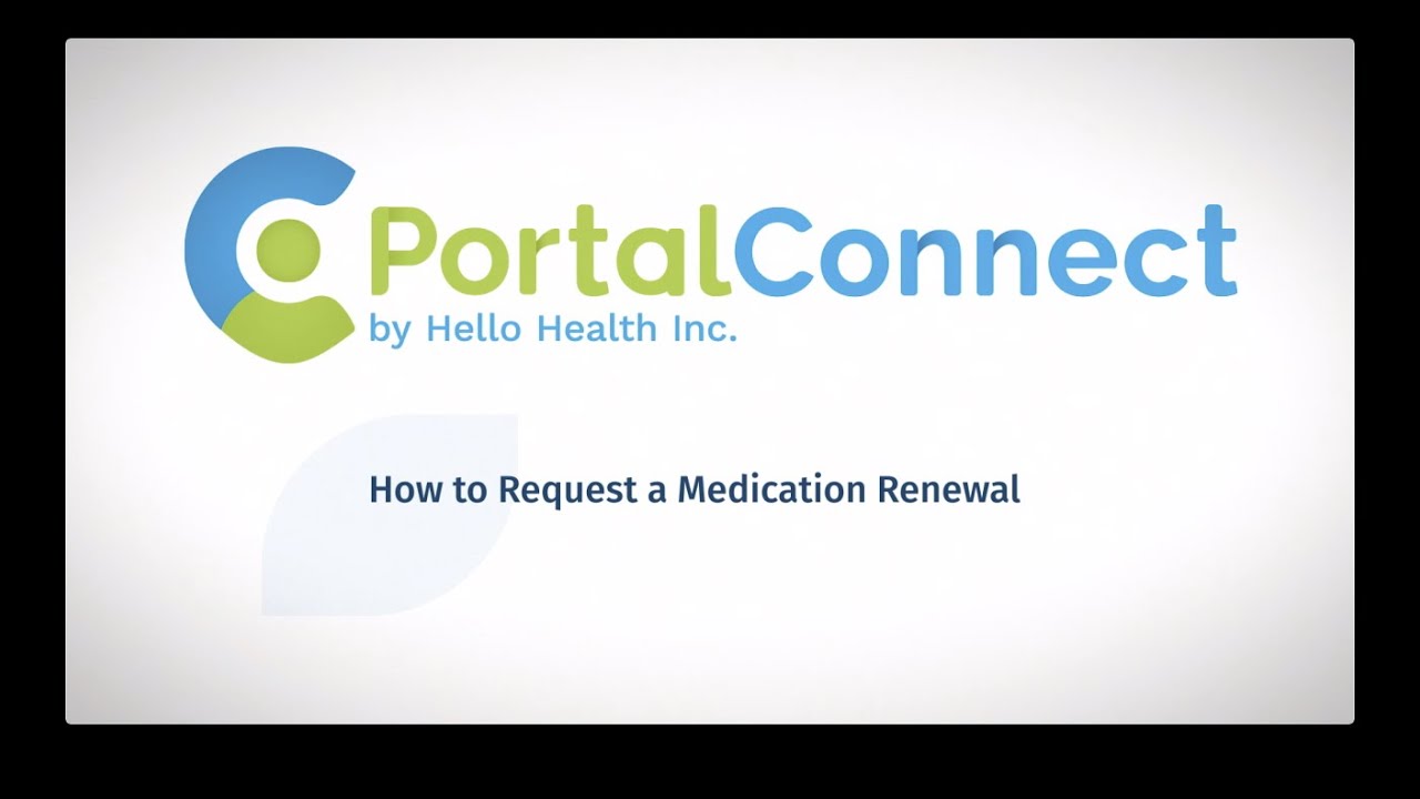 PortalConnect How to request a medication renewal YouTube