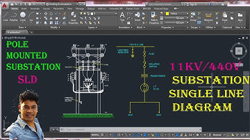 11kv/440v substation single line diagram || pole mounted substation sld