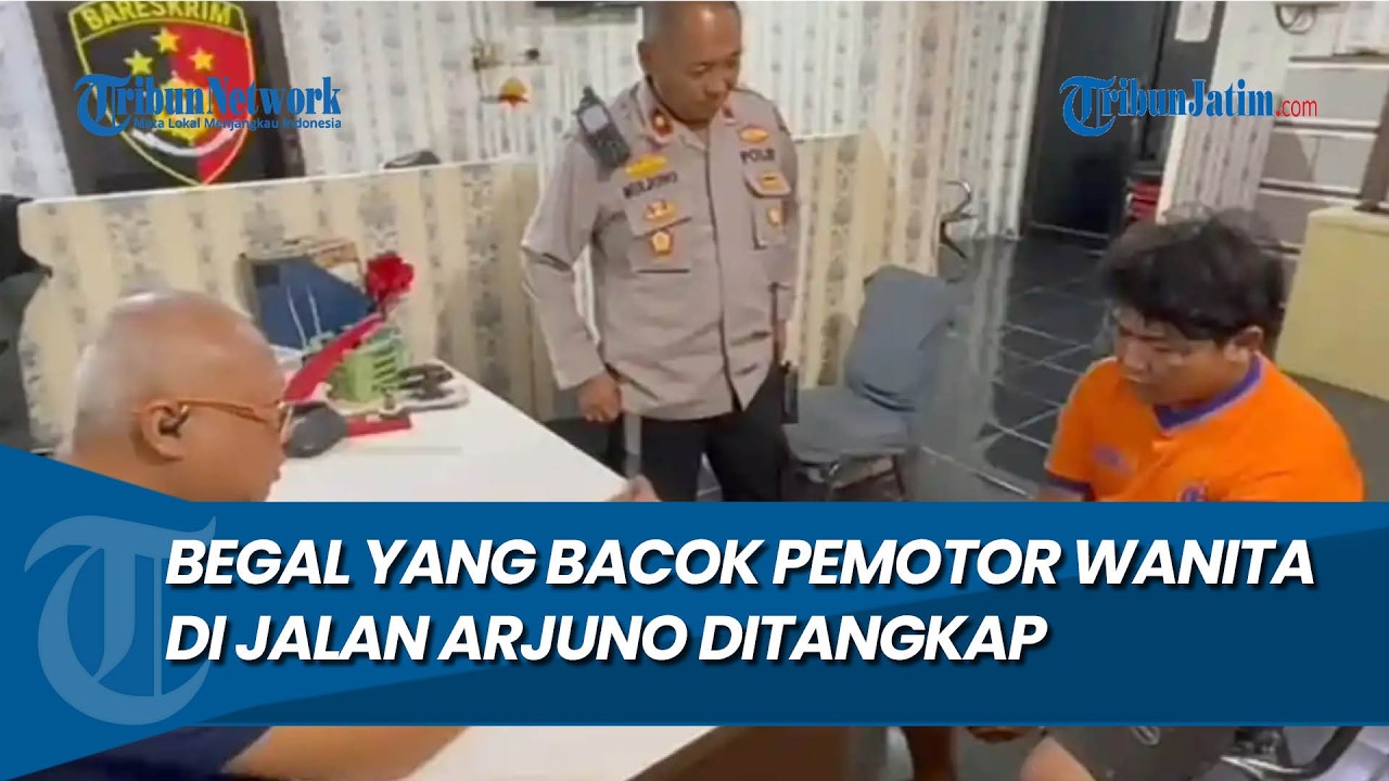 DITANGKAP POLSEK SAWAHAN, Begal Buron yang Bacok Pemotor Wanita di Jalan Arjuno