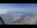 Passenger view  athens from top  flying over athens with aegean airbus a321