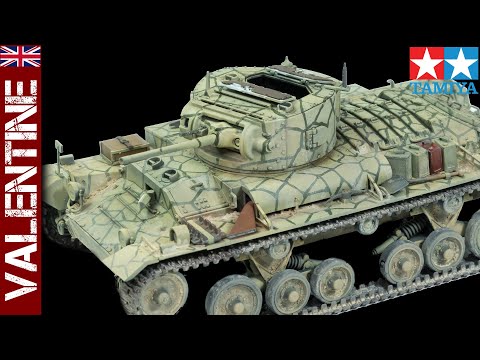 Valentine Tank In Malta Camouflage Scheme -Tamiya 1-35 Scale Model Kit-