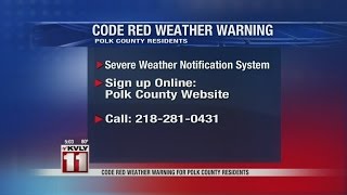 CodeRED Weather Warning for Polk County Residents