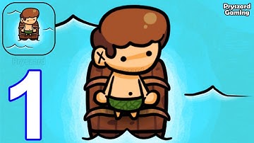 Stranded on a Raft - Gameplay Part 1 - Building First Raft & Shark Attack Fight (iOS, Android)