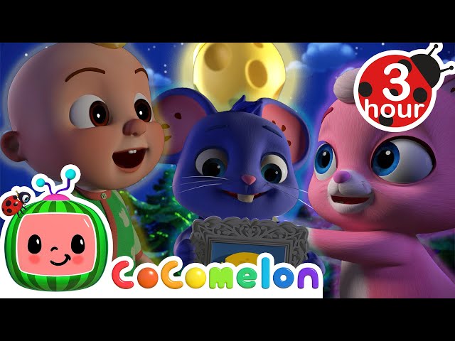 JJ and Mimi Blast Off To the Moon | Cocomelon - Nursery Rhymes |Fun Cartoons For Kids | Moonbug Kids class=