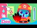 Fire fire go away  fire safety game  good habits game  dragon dee  nursery rhymes kidss